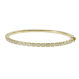 14KT Yellow Gold Baguette Natural Diamond Bezel Bangle – 1.80CT-TW