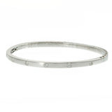 14KT White Gold Bezel Set Diamond Half Flex Bracelet – 0.48CT TW