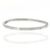 14KT White Gold Bezel Set Diamond Half Flex Bracelet – 0.48CT TW