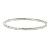 14KT White Gold Bezel Set Diamond Half Flex Bracelet – 0.48CT TW