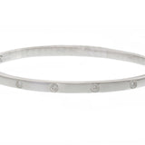 14KT White Gold Bezel Set Diamond Half Flex Bracelet – 0.48CT TW