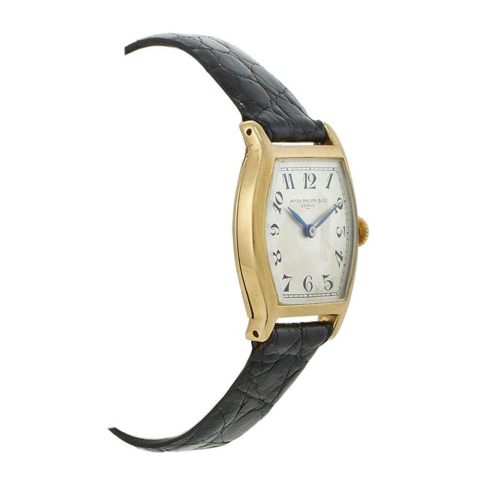 Vintage 1920s Patek Philippe Tonneau Watch 18KT Yellow Gold – Manual Wind