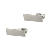 Louis Martin Sterling Silver Rectangle Bar Cufflinks