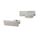 Louis Martin Sterling Silver Rectangle Bar Cufflinks