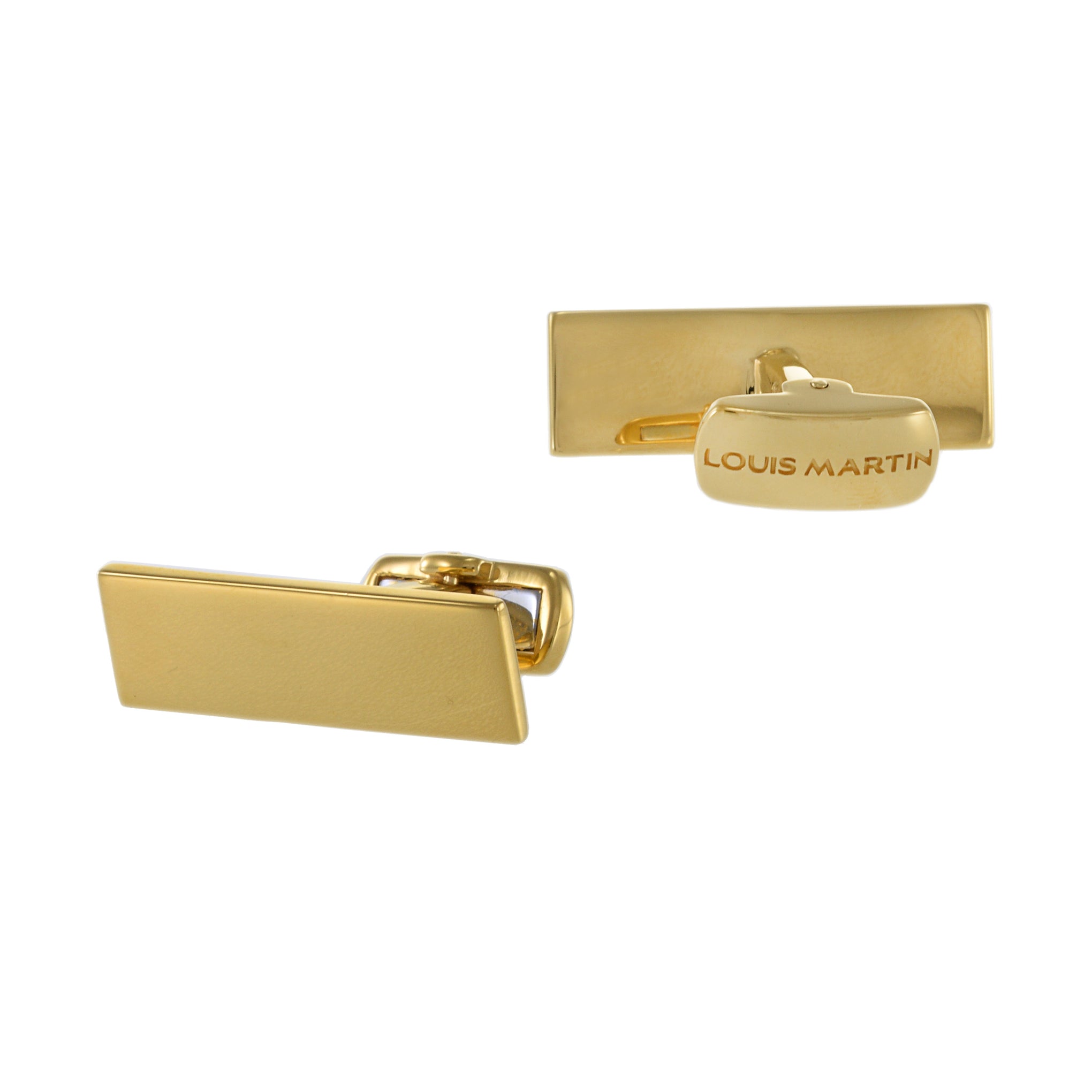 Louis Martin Vermeil Rectangular Bar Cufflinks