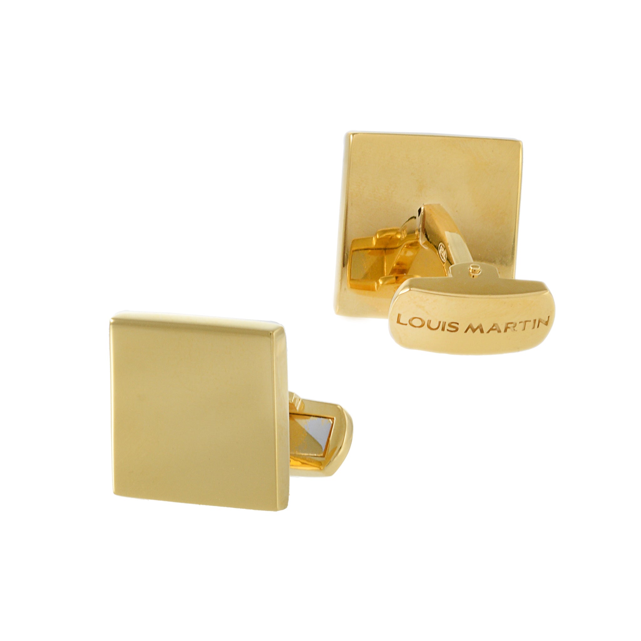 Louis Martin 18KT Gold Vermeil Square Cufflinks