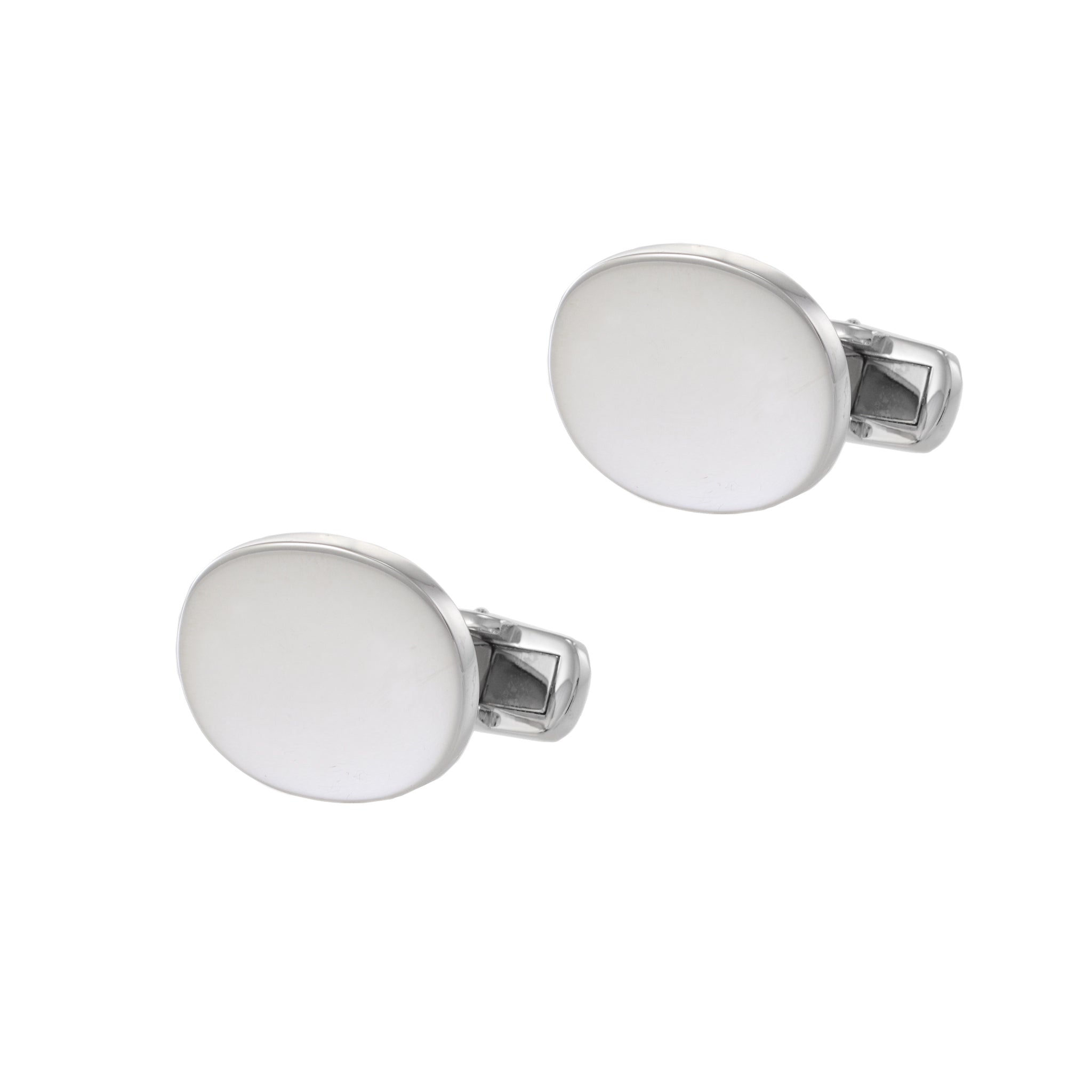 Louis Martin Sterling Silver Oval Cufflinks