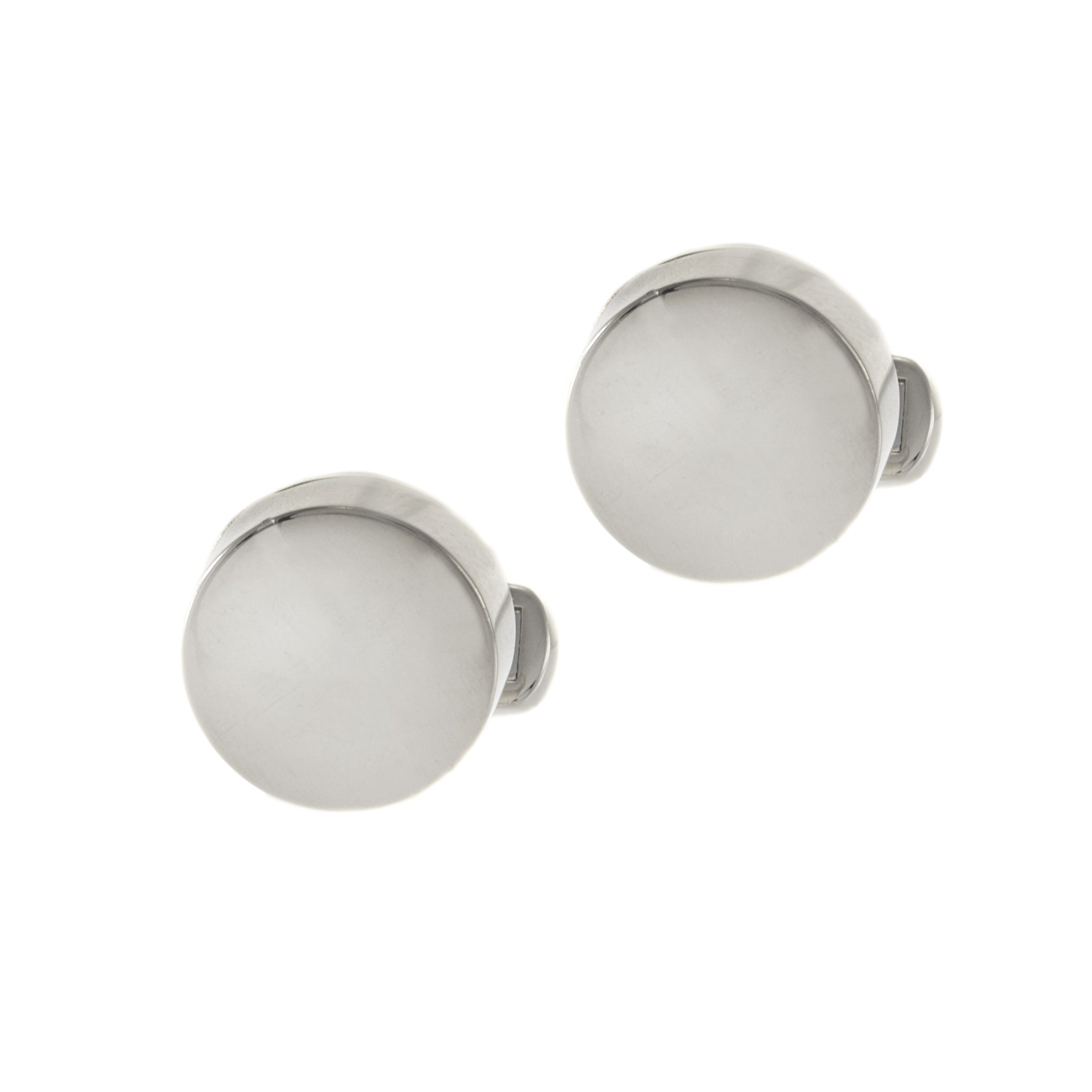 Louis Martin Sterling Silver Round Cufflinks