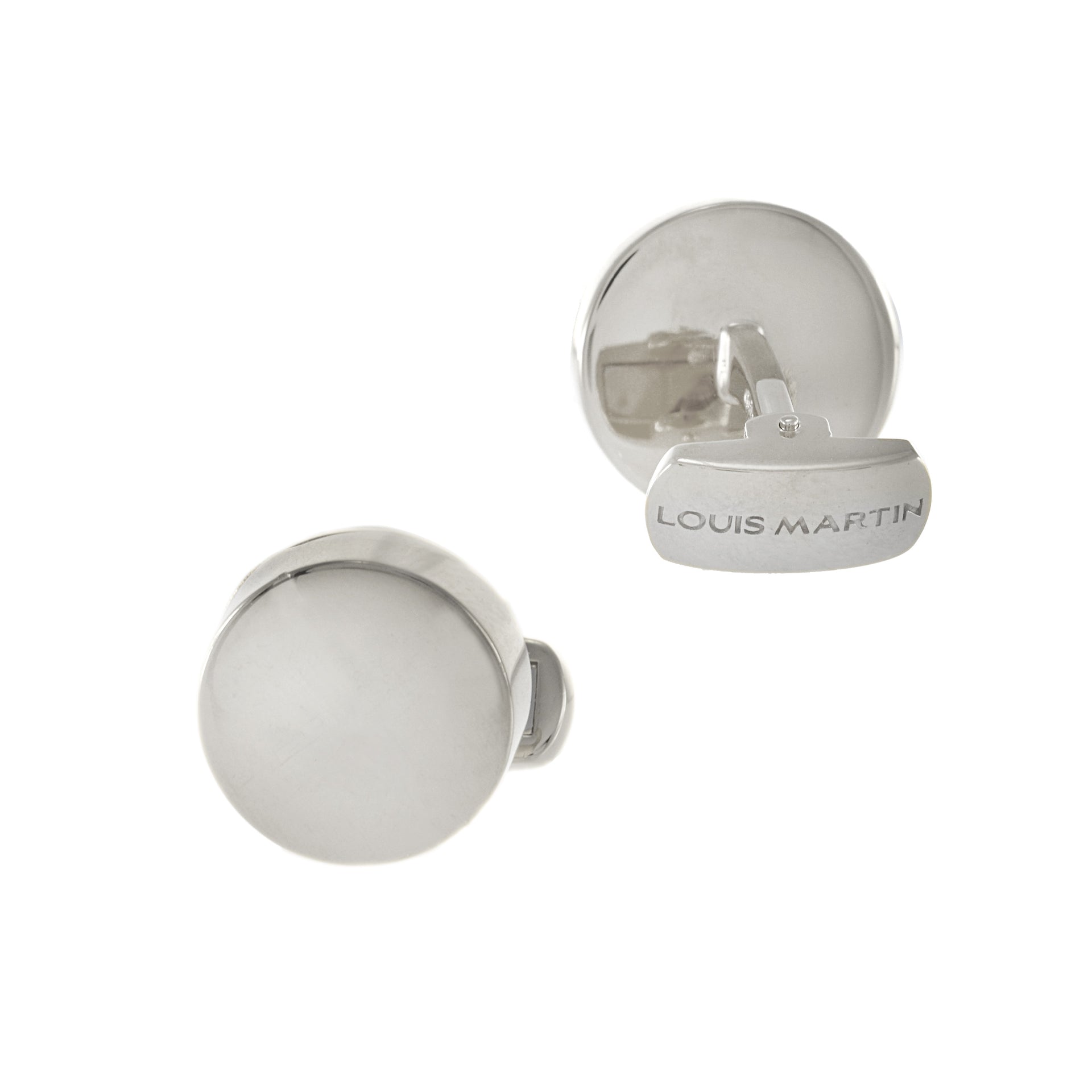 Louis Martin Sterling Silver Round Cufflinks