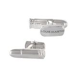 Louis Martin Sterling Silver Bullet Cufflinks