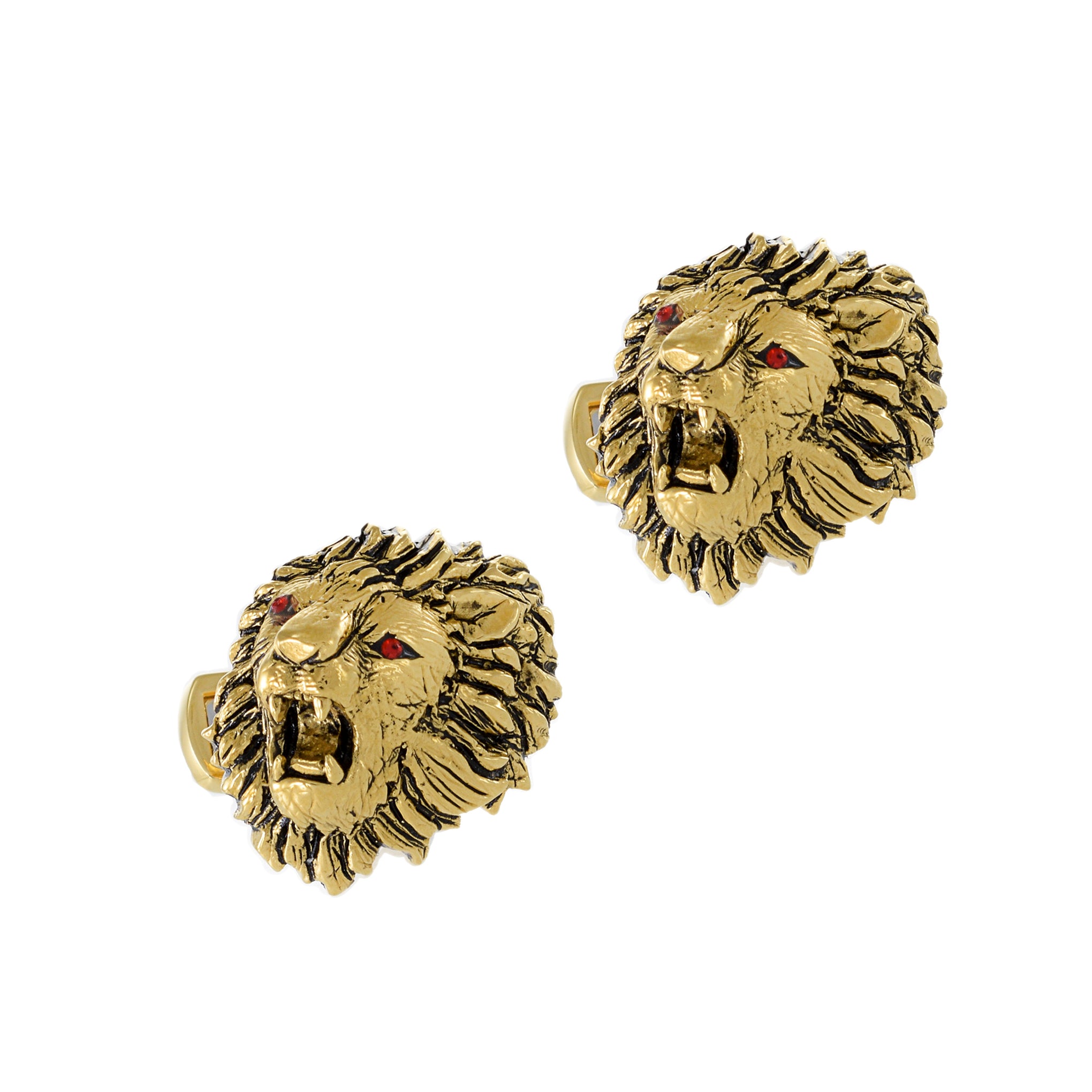 Louis Martin 18KT Yellow Gold Vermeil Lion Cufflinks