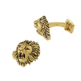 Louis Martin 18KT Yellow Gold Vermeil Lion Cufflinks