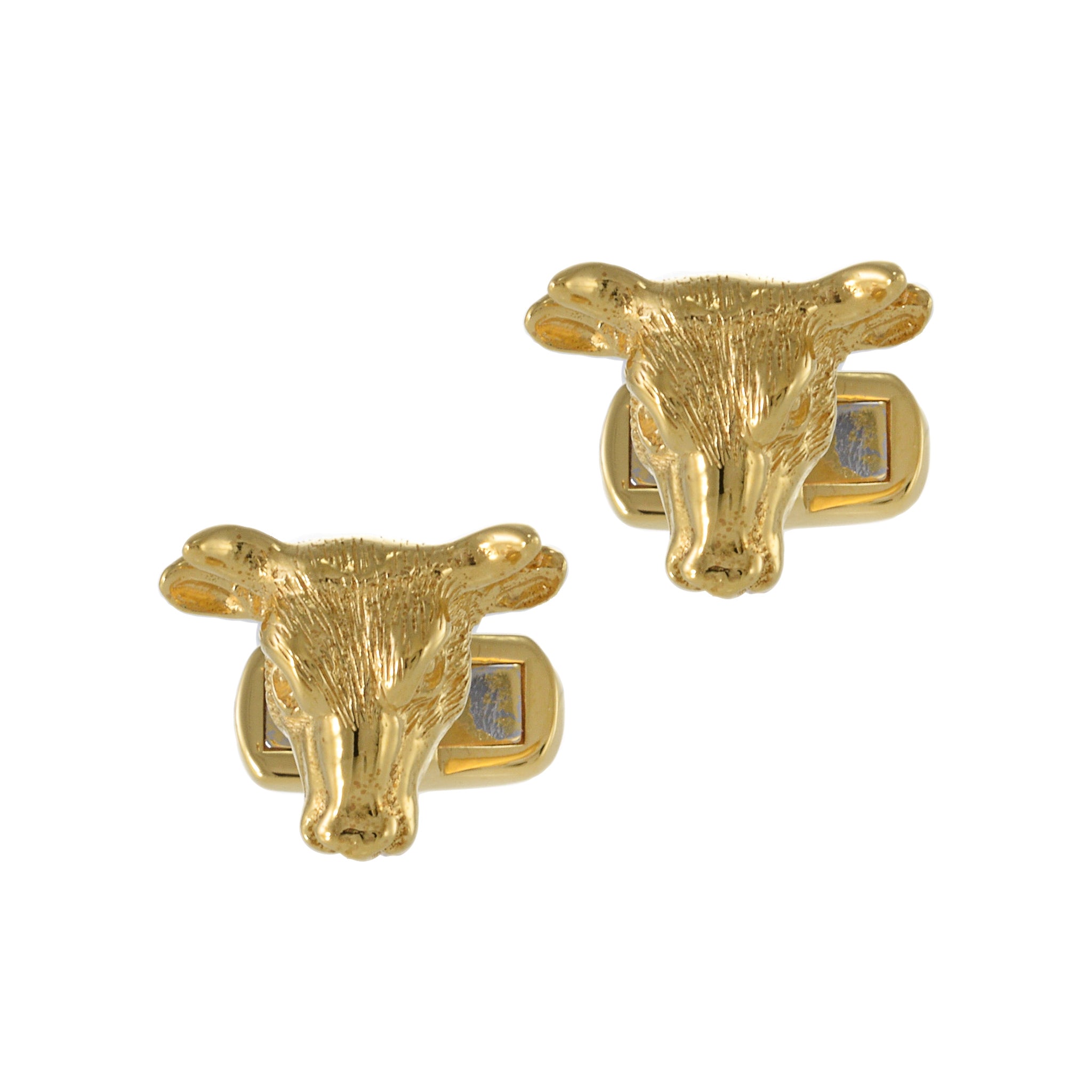 Louis Martin 18KT Yellow Gold Vermeil Bull Cufflinks