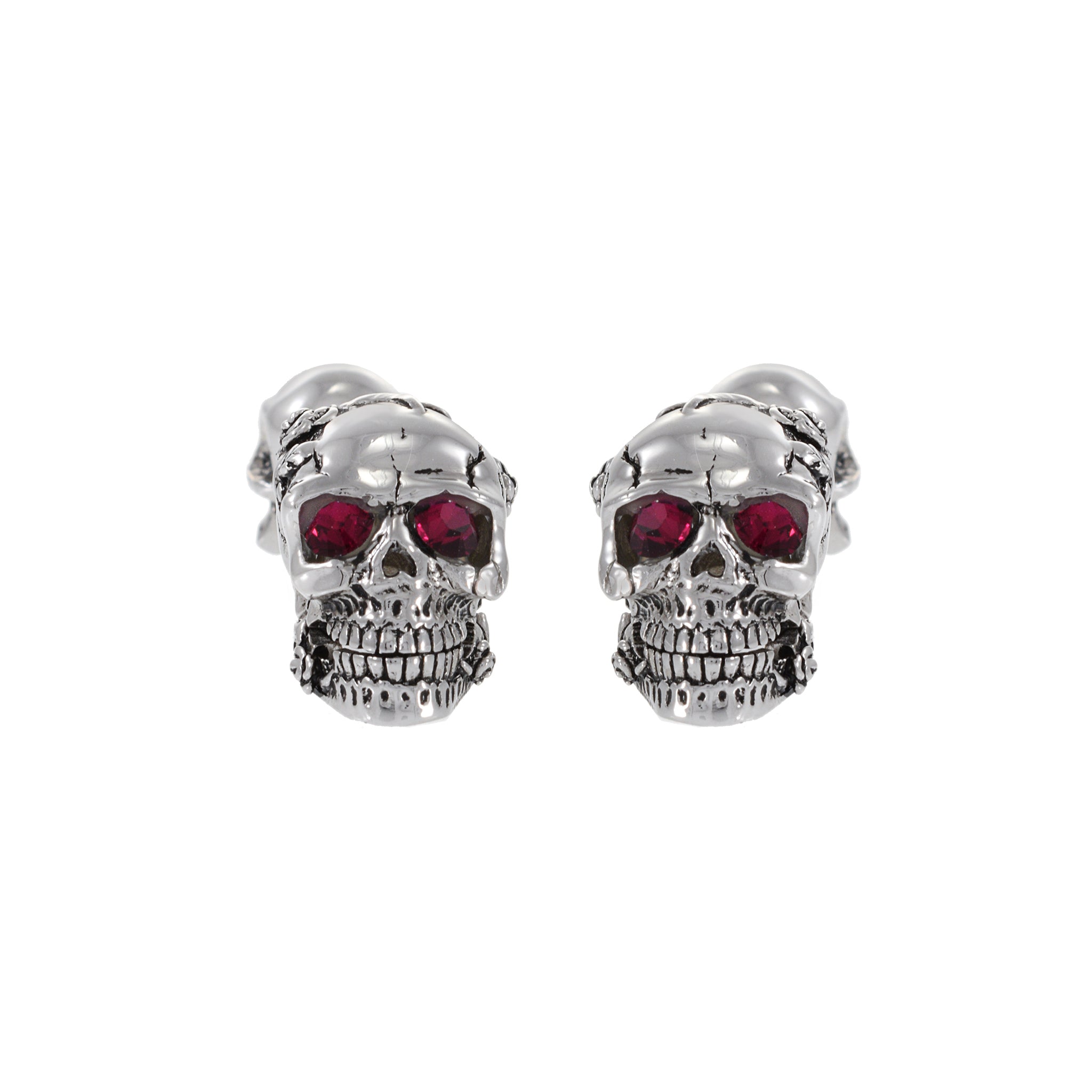 Louis Martin Sterling Silver Skull Cufflinks