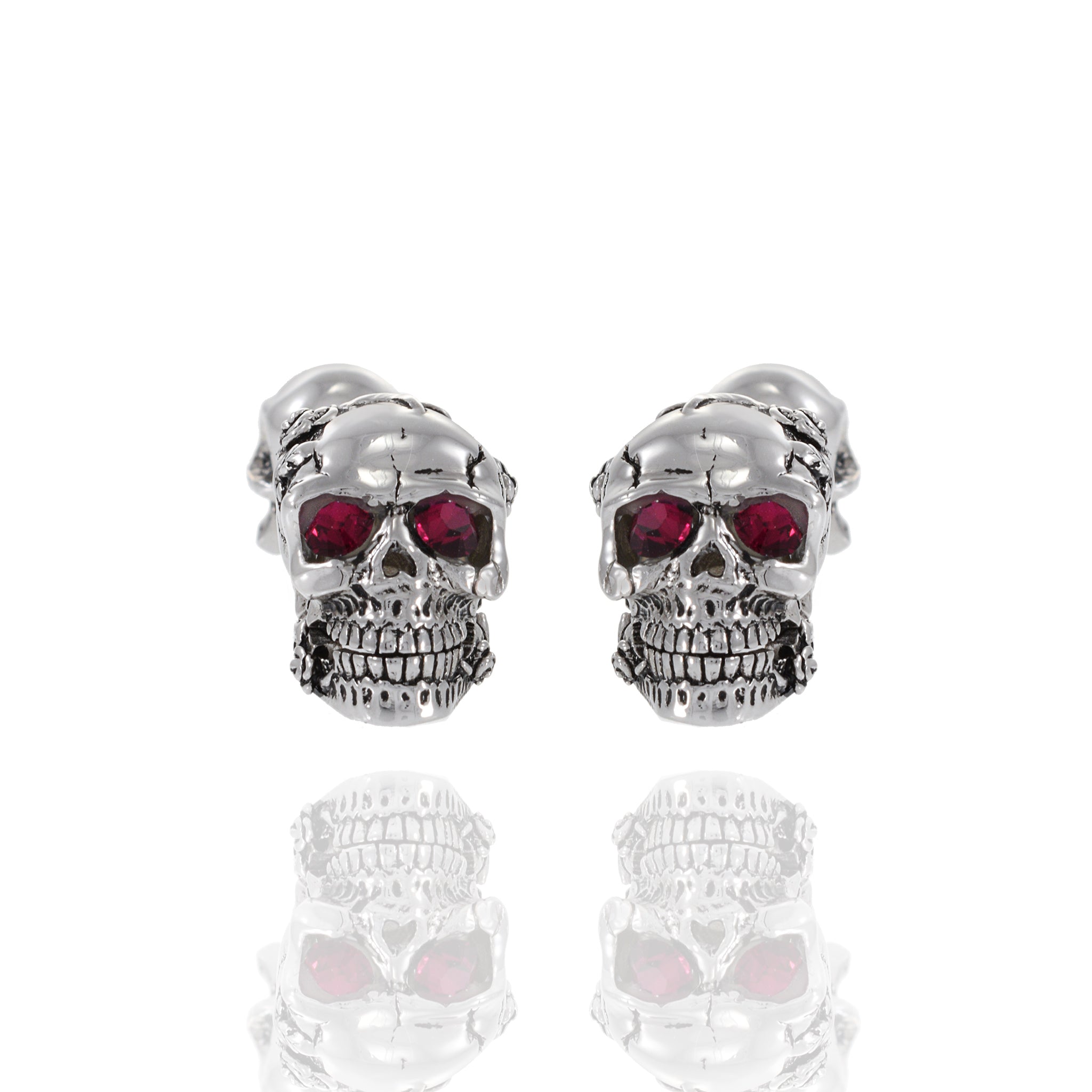 Louis Martin Sterling Silver Skull Cufflinks