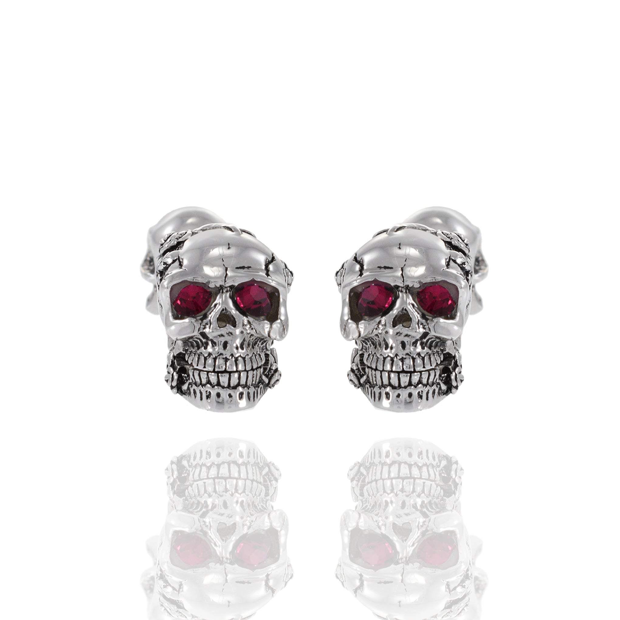 Louis Martin Sterling Silver Skull Cufflinks