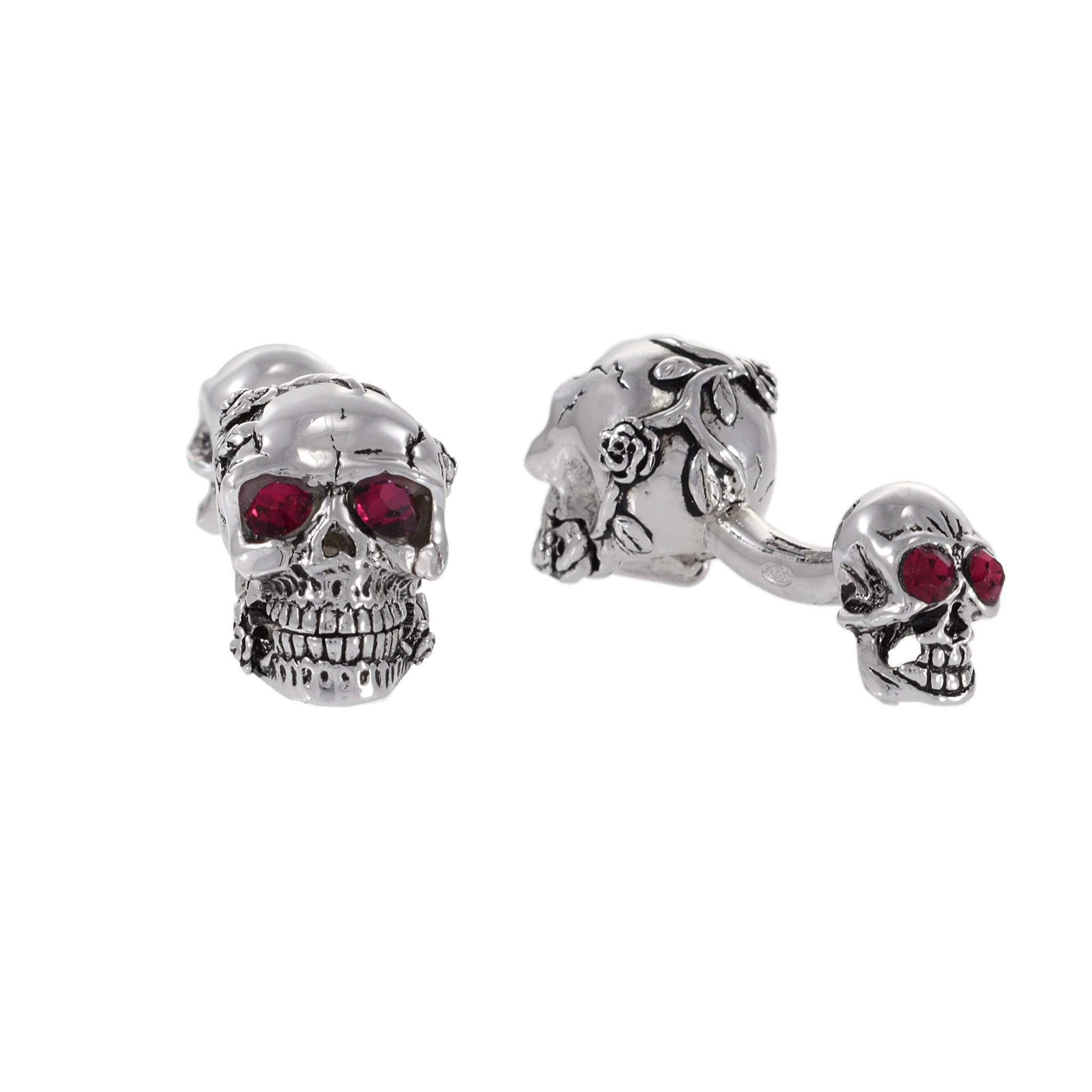 Louis Martin Sterling Silver Skull Cufflinks