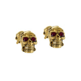 Louis Martin Vermeil Skull Cufflinks