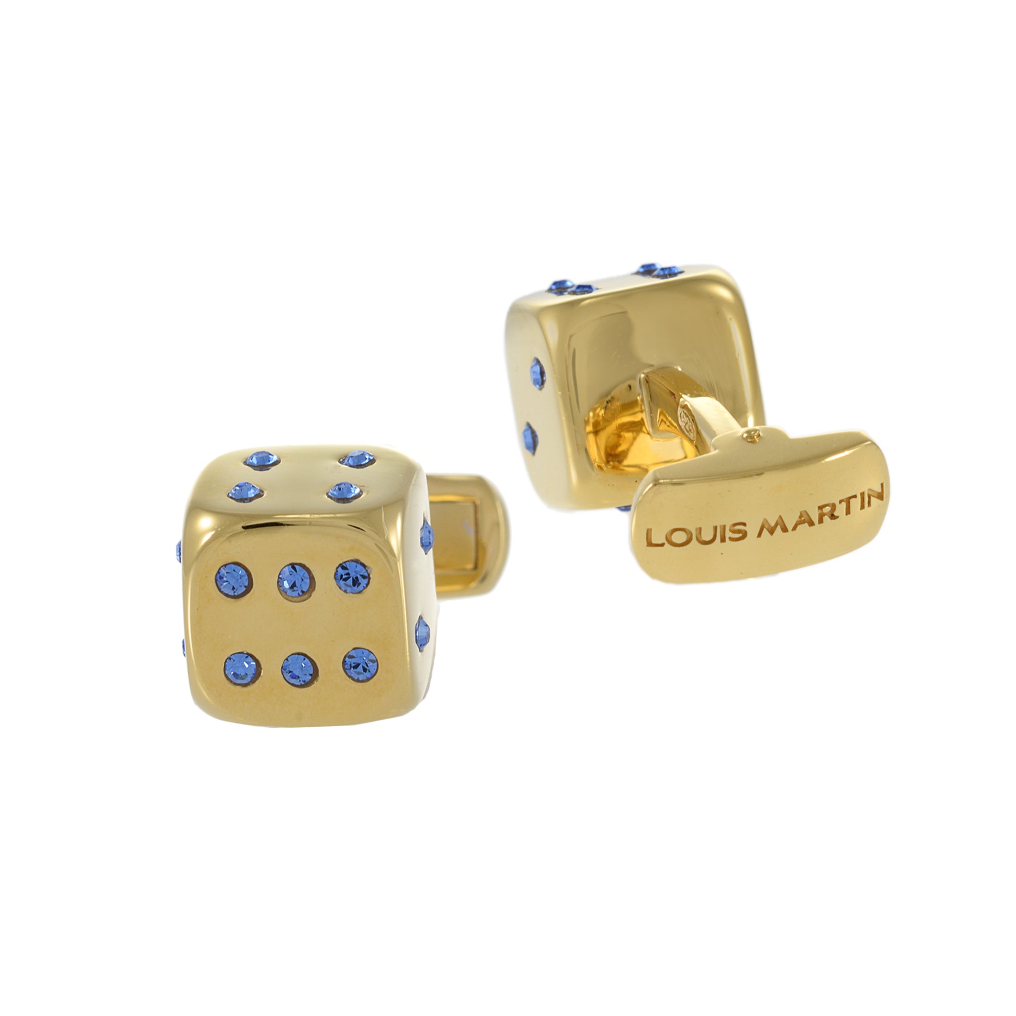 Louis Martin Vermeil Dice Cufflinks