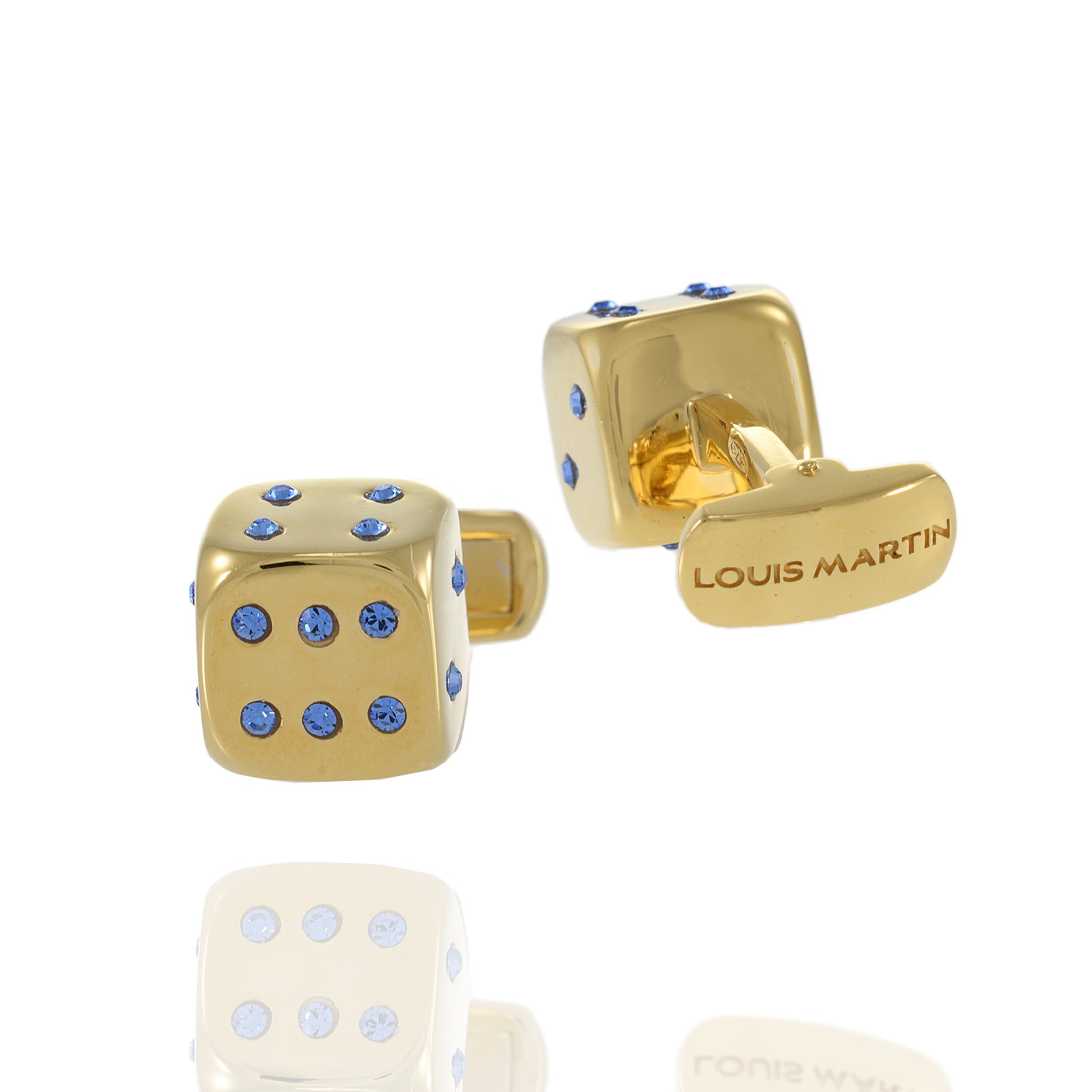 Louis Martin Vermeil Dice Cufflinks