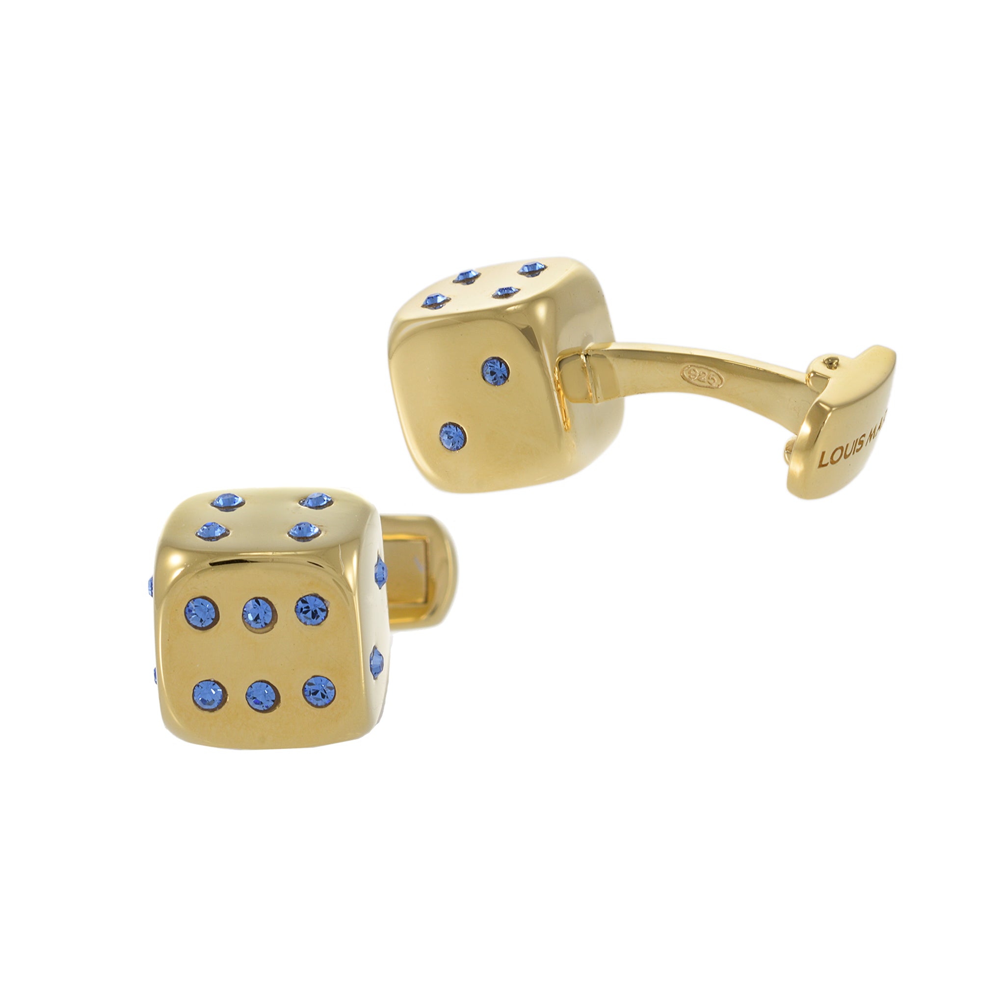 Louis Martin Vermeil Dice Cufflinks