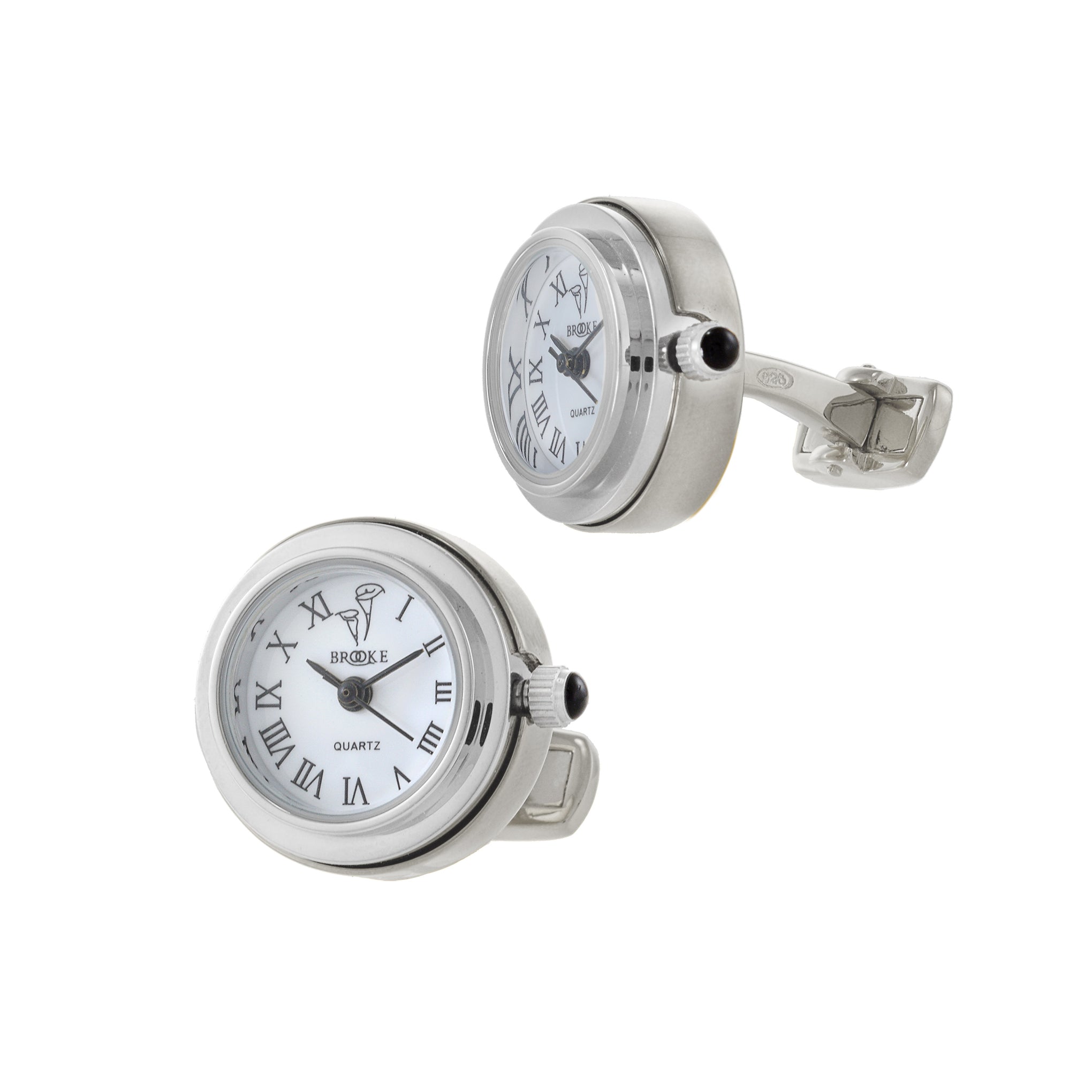 Louis Martin Sterling Silver Watch Design Cufflinks