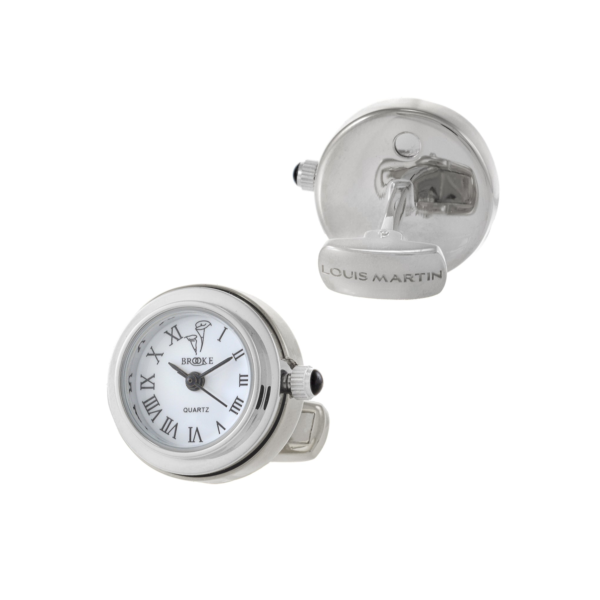 Louis Martin Sterling Silver Watch Design Cufflinks