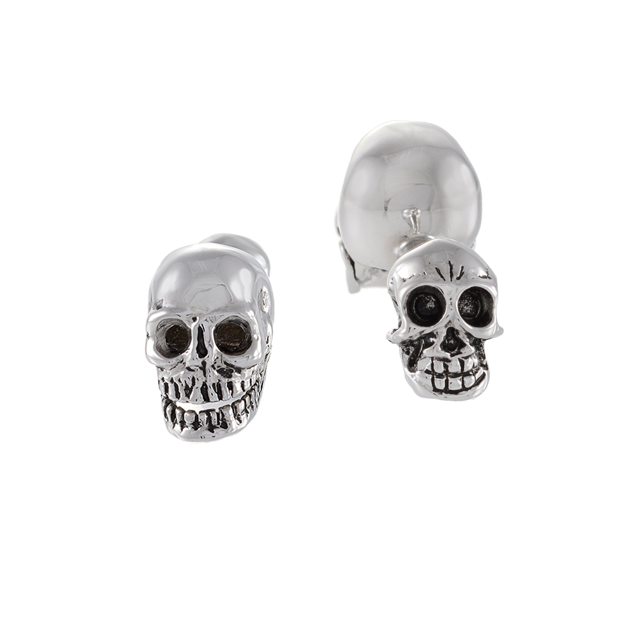 Louis Martin Sterling Silver Skull Cufflinks