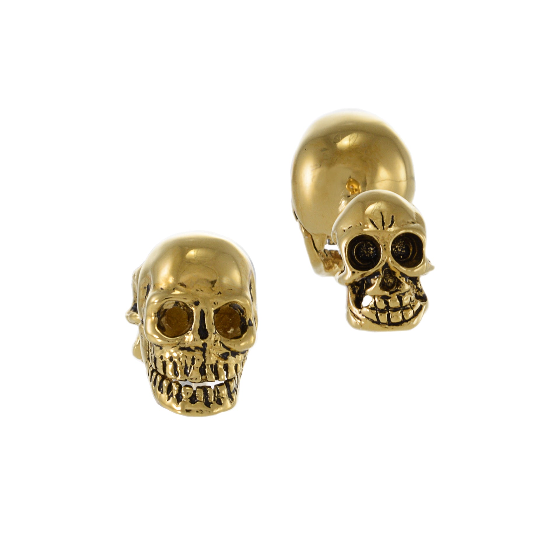 Louis Martin Vermeil Skull Cufflinks