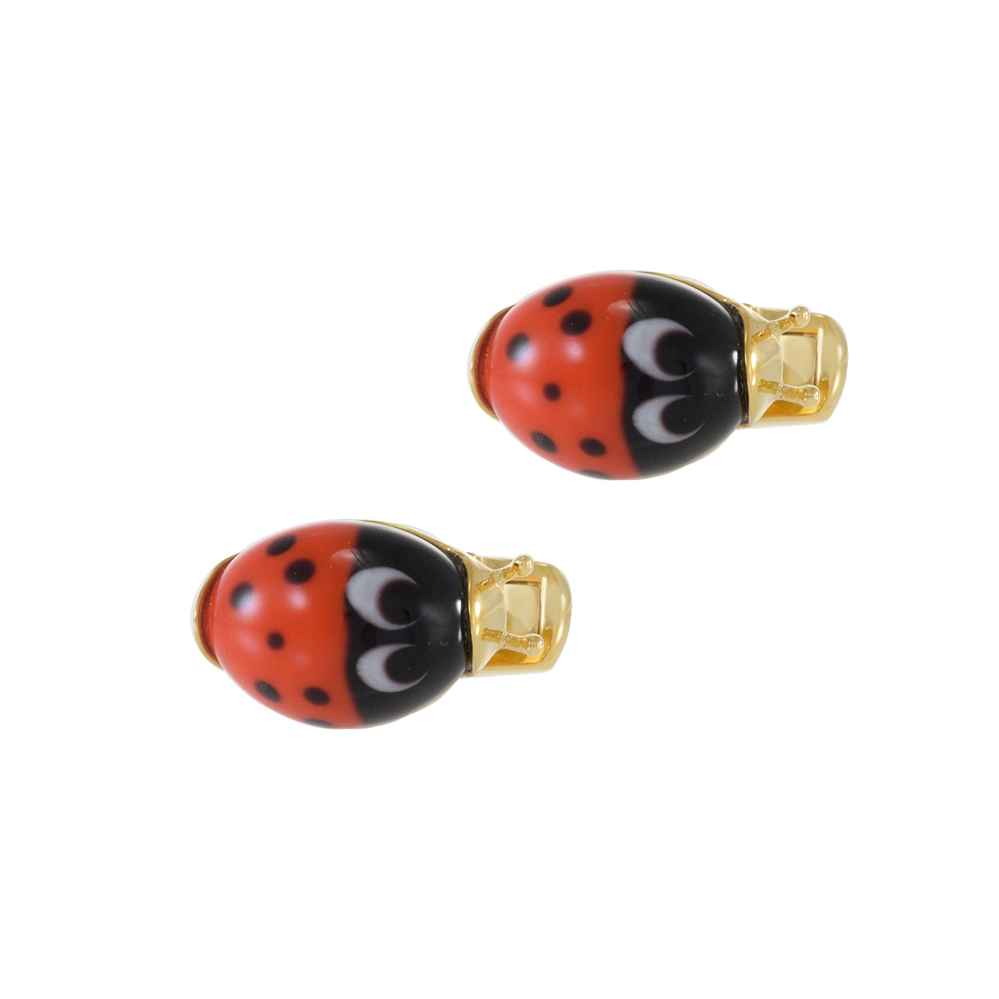 Louis Martin 18KT Yellow Gold Vermeil Lady Bug Cufflinks