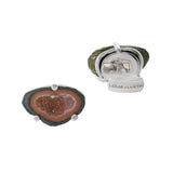 Louis Martin Sterling Silver Natural Geode Cufflinks