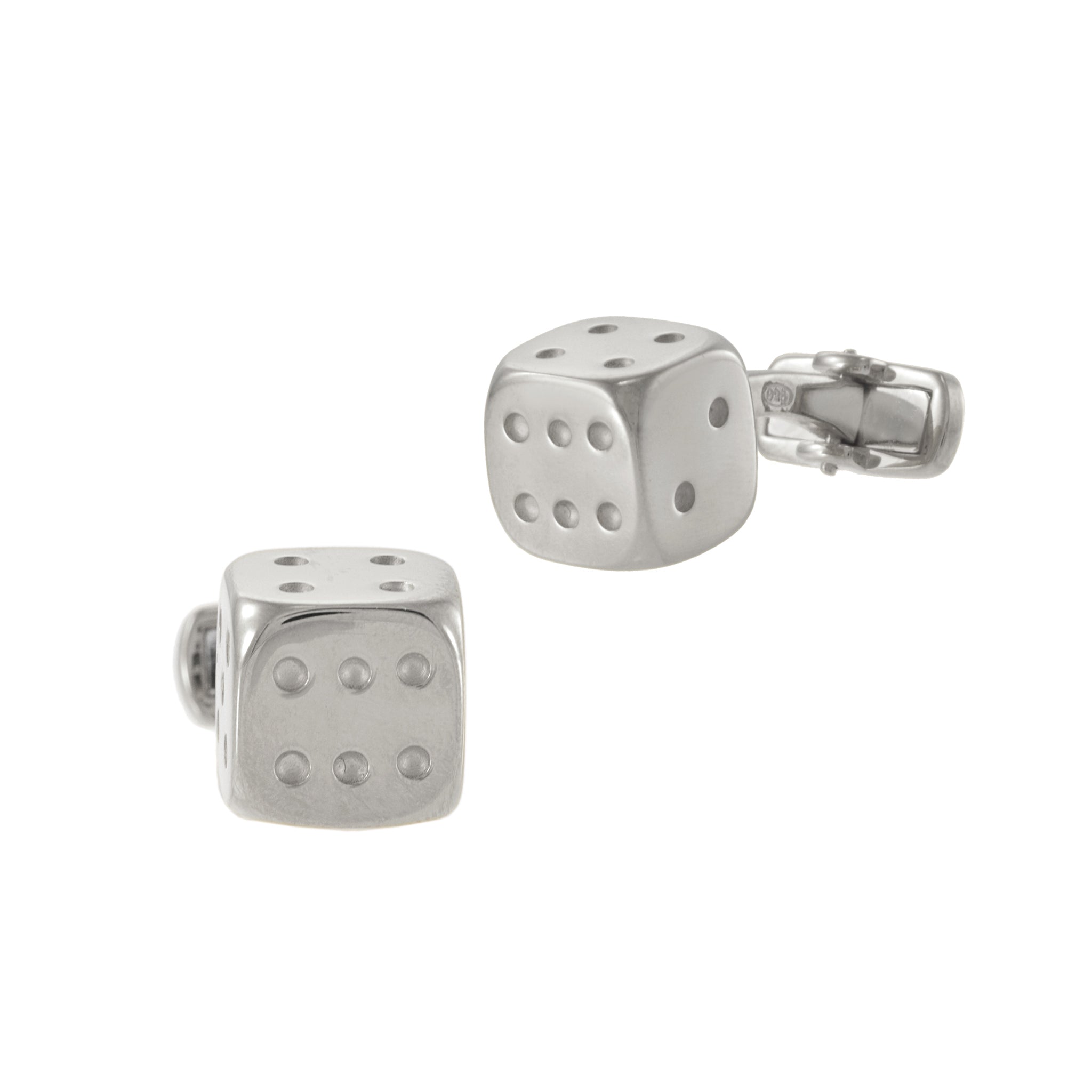 Louis Martin Sterling Silver Dice Cufflinks