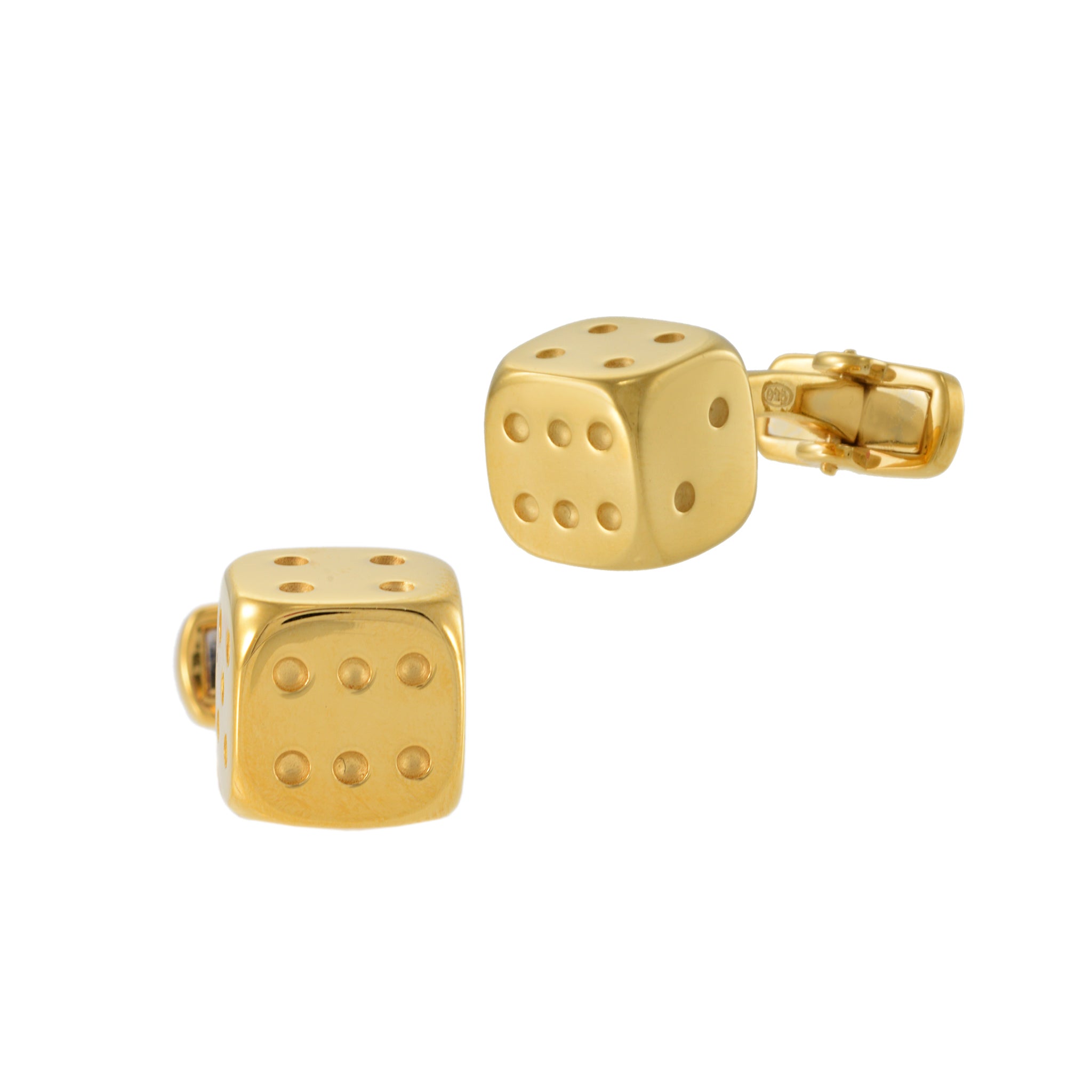 Louis Martin Vermeil Dice Cufflinks