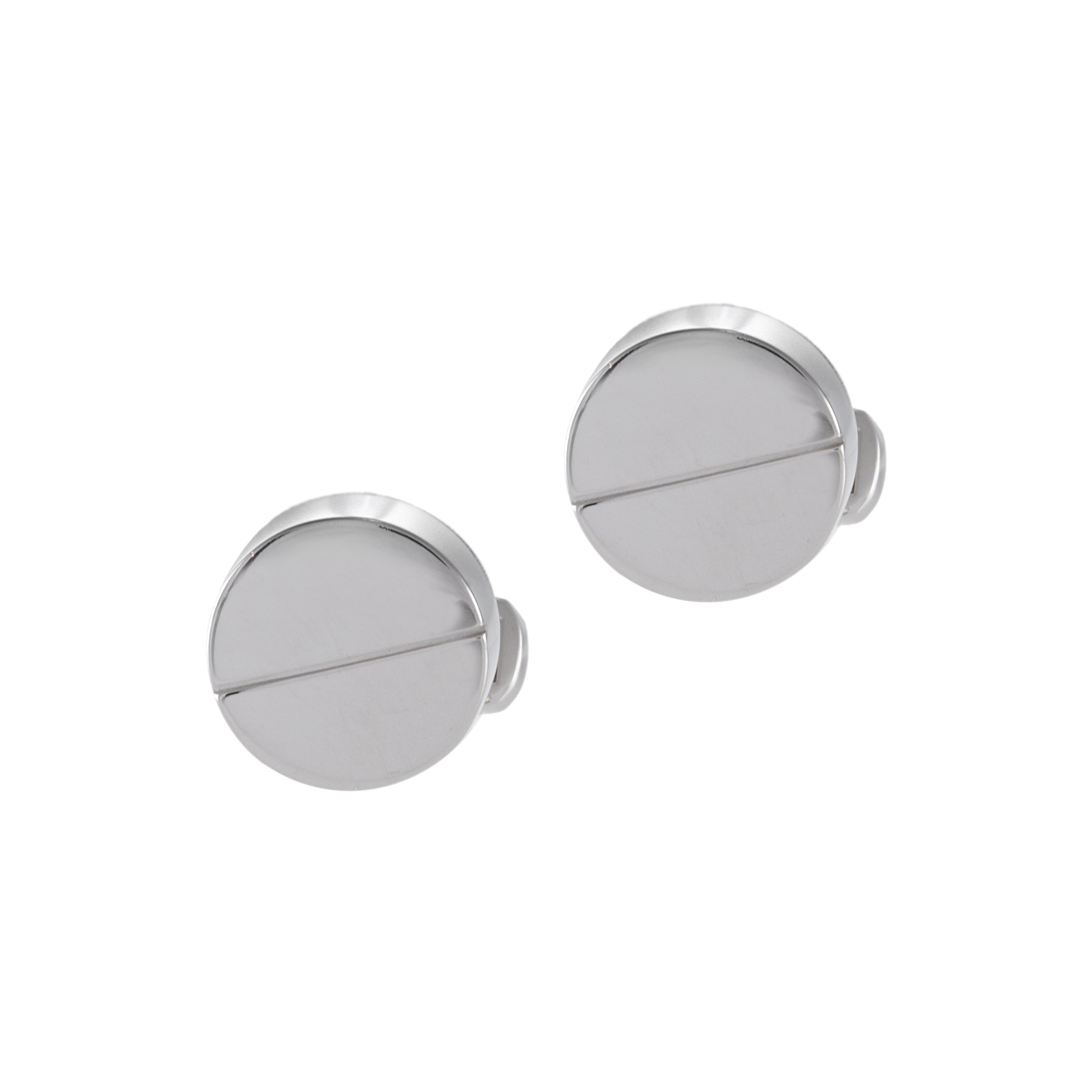 Louis Martin Sterling Silver Pill Box Cufflinks