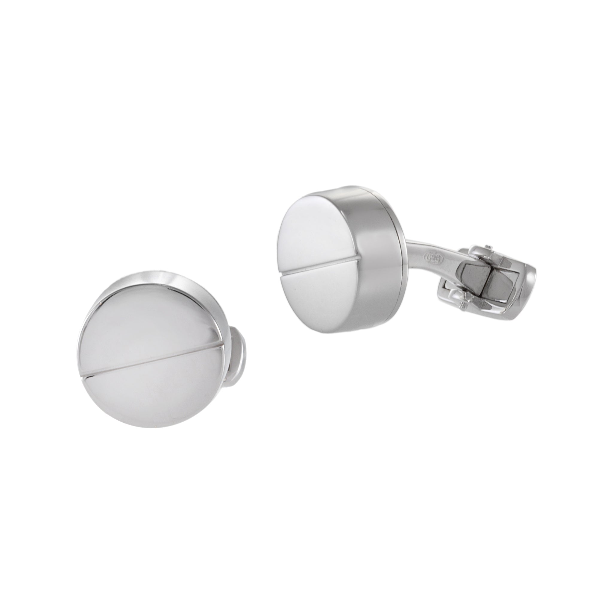 Louis Martin Sterling Silver Pill Box Cufflinks