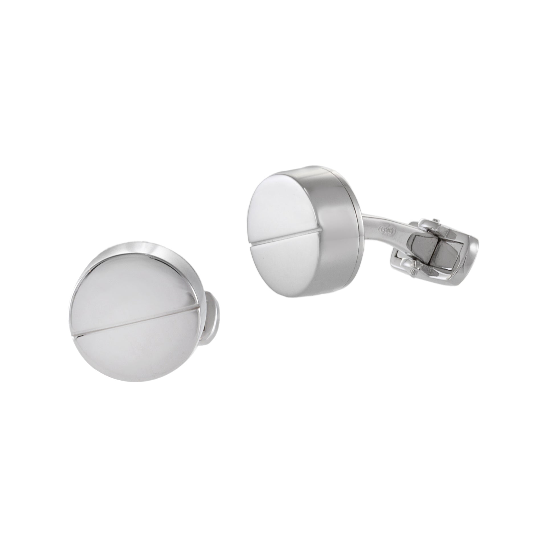 Louis Martin Sterling Silver Pill Box Cufflinks