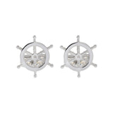 Louis Martin Sterling Silver Ship's Wheel Cufflinks