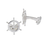 Louis Martin Sterling Silver Ship's Wheel Cufflinks