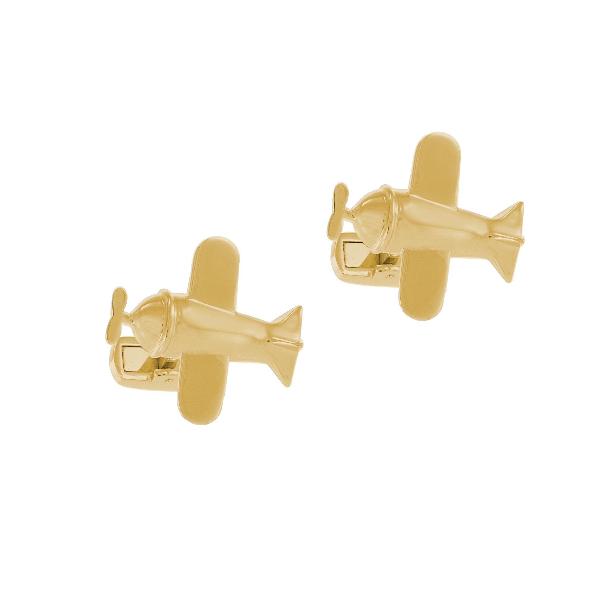 Louis Martin Vermeil Airplane Cufflinks