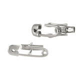 Louis Martin Sterling Silver Safety Pin Cufflinks