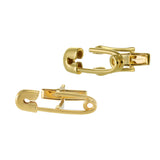 Louis Martin 18KT Yellow Gold Vermeil Safety Pin Cufflinks