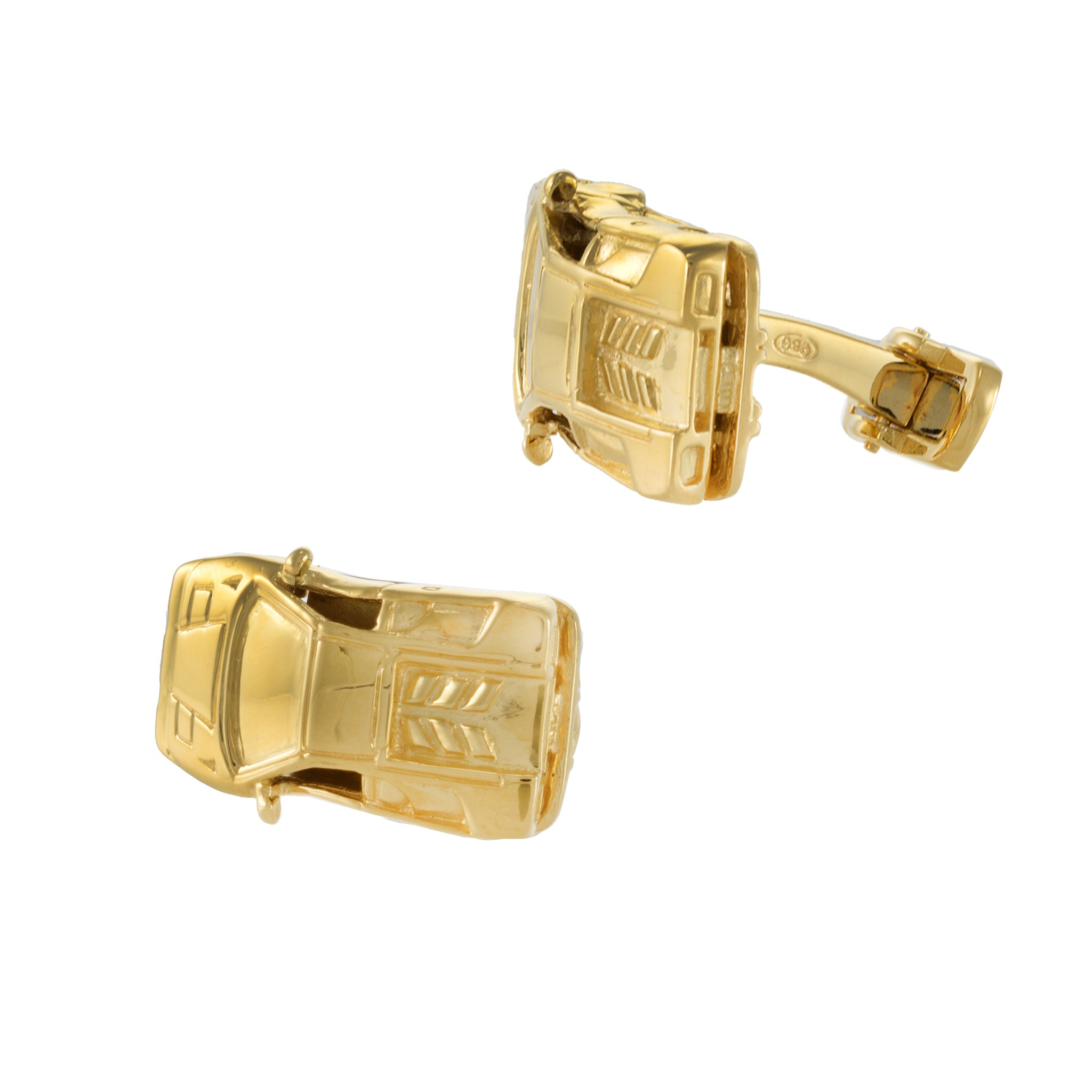 Louis Martin Vermeil Race Car Cufflinks