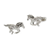 Louis Martin Sterling Silver Wild Horse Cufflinks