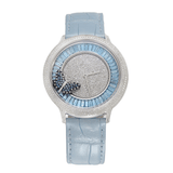 Louis Martin Dancing Gems Watch with Blue Topaz and Diamonds