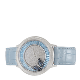 Louis Martin Dancing Gems Watch with Blue Topaz and Diamonds