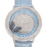 Louis Martin Dancing Gems Watch with Blue Topaz and Diamonds