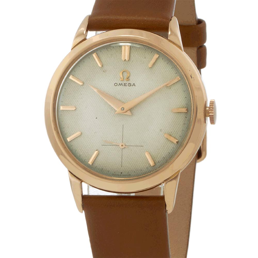Vintage 1952 Omega Honey Comb Dial 18KT Rose Gold