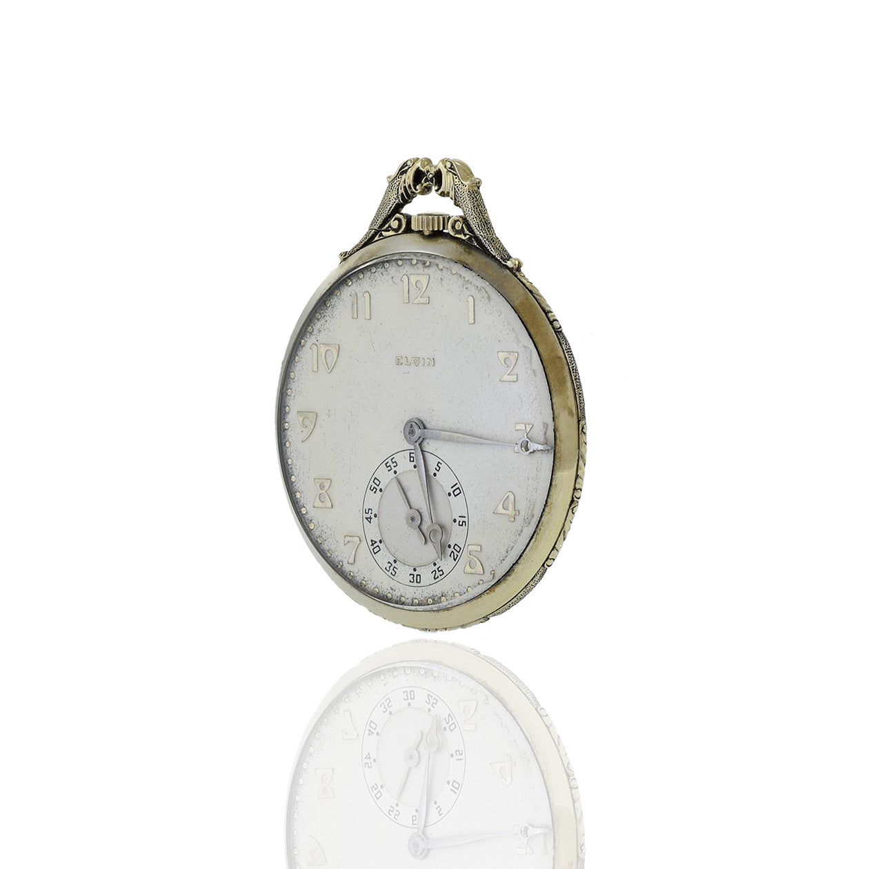 White gold shop pocket watch