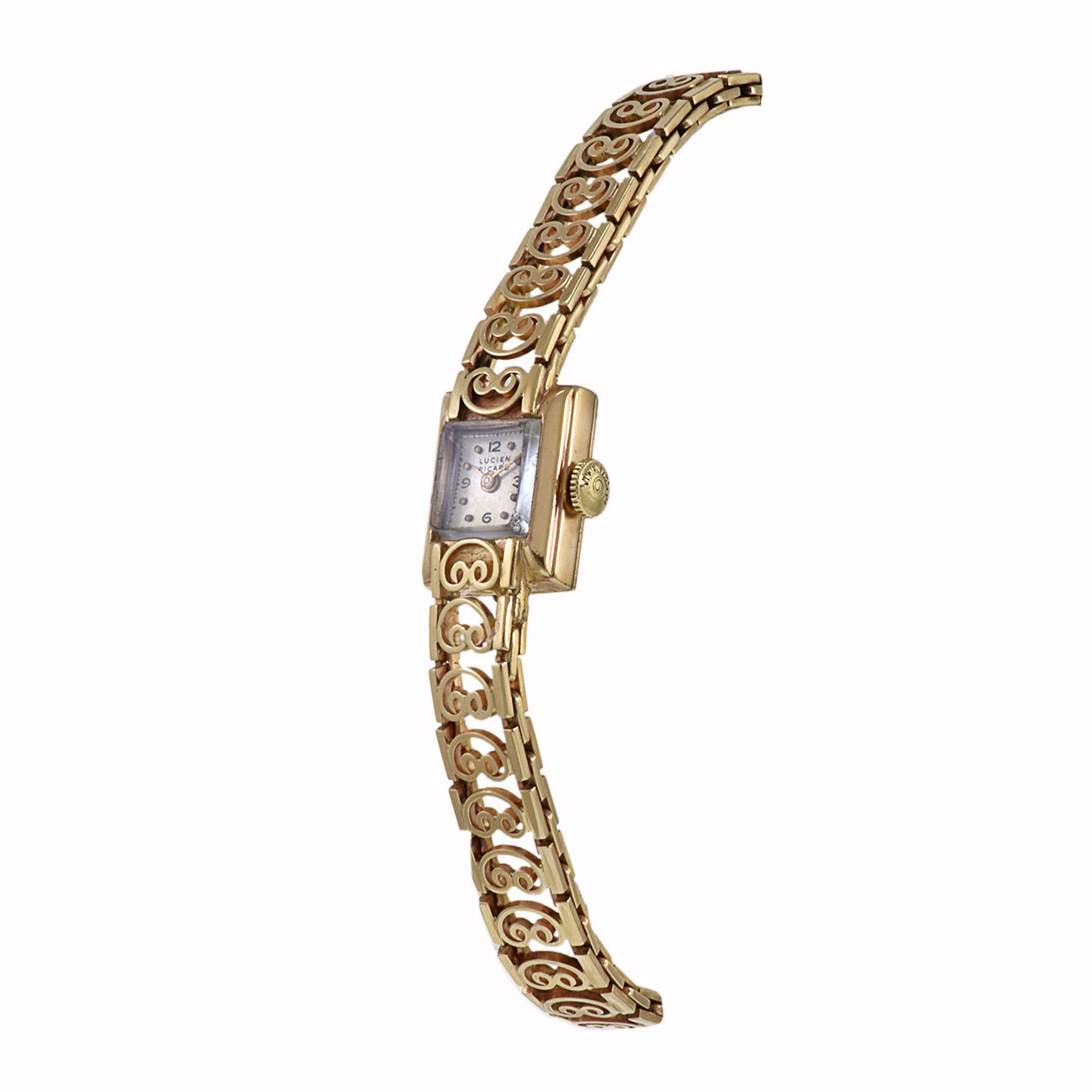 Vintage 1960s 14K Gold Lucien Piccard Bracelet Watch