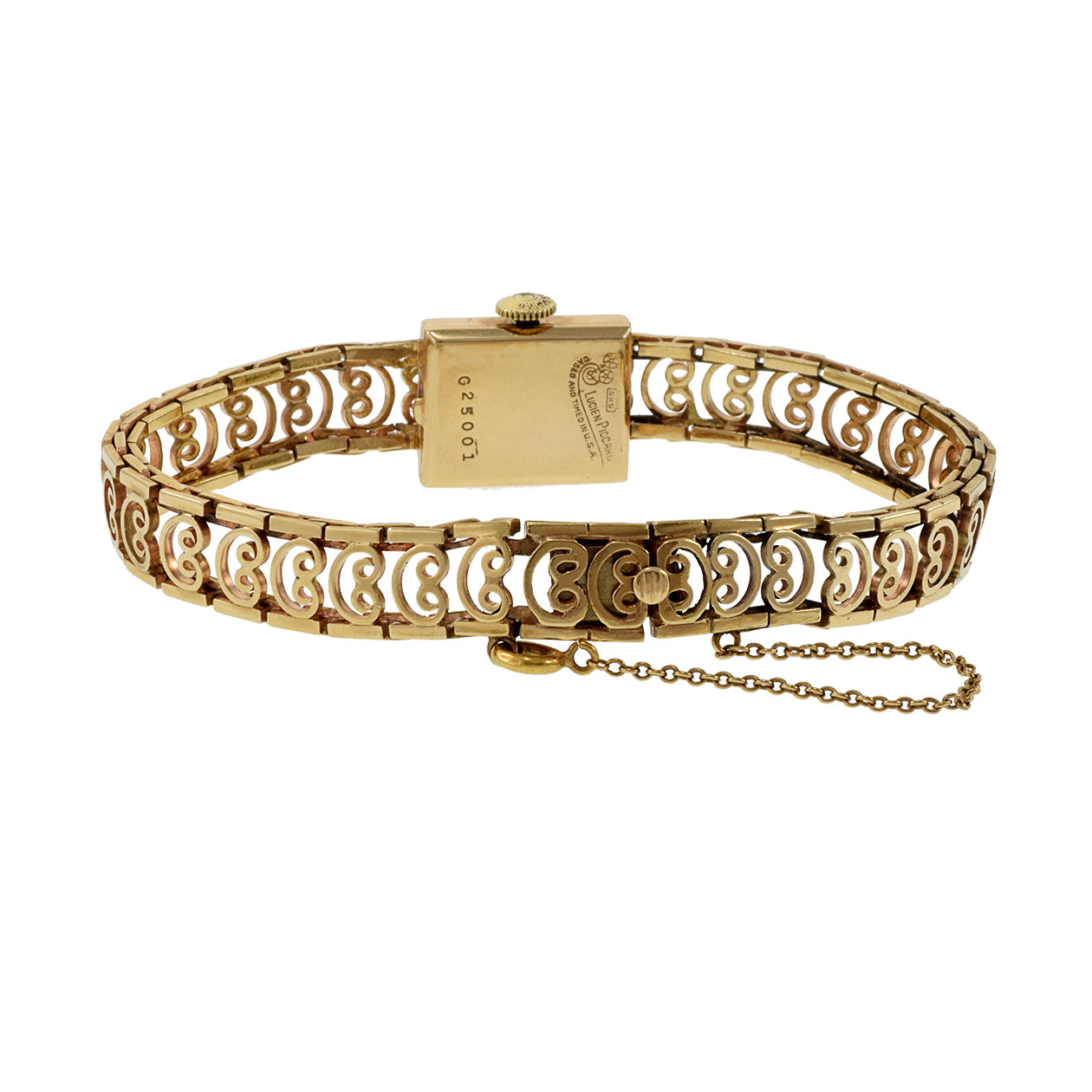 Vintage 1960s 14K Gold Lucien Piccard Bracelet Watch